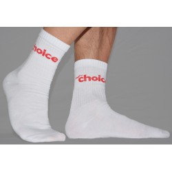 White-Red CHOICE Socks 2 Pack